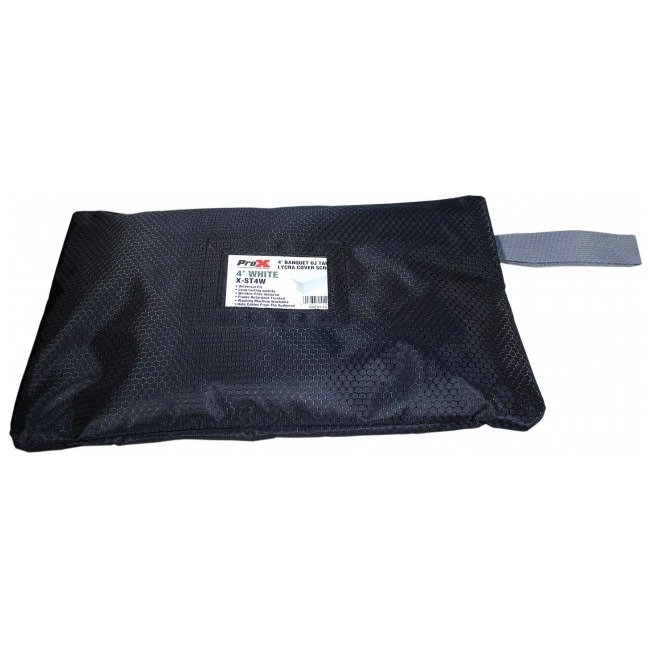ProX X-ST4W 4 Ft. Open Back Spandex Table Cover Scrim - White - view 2