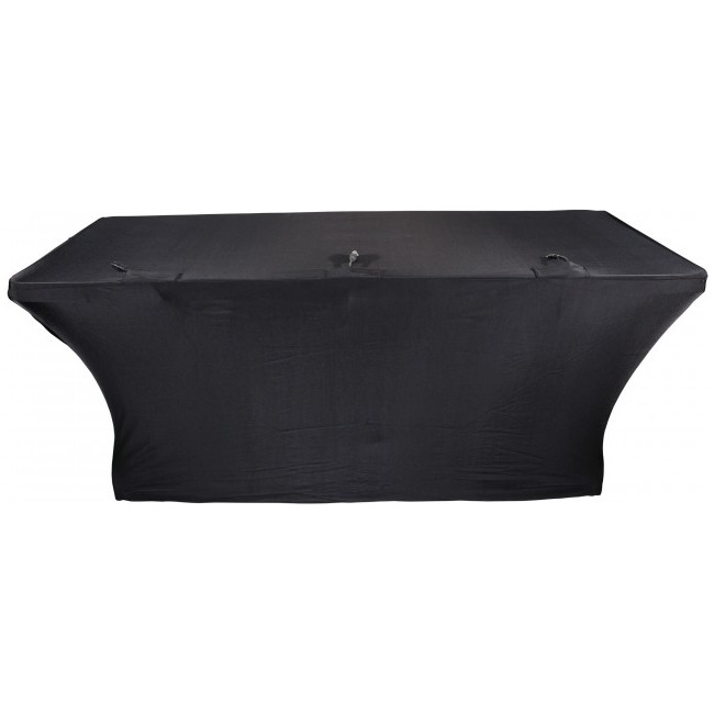 ProX X-ST6BL 6 Ft. Open Back Spandex Table Cover Scrim - Black - view 2