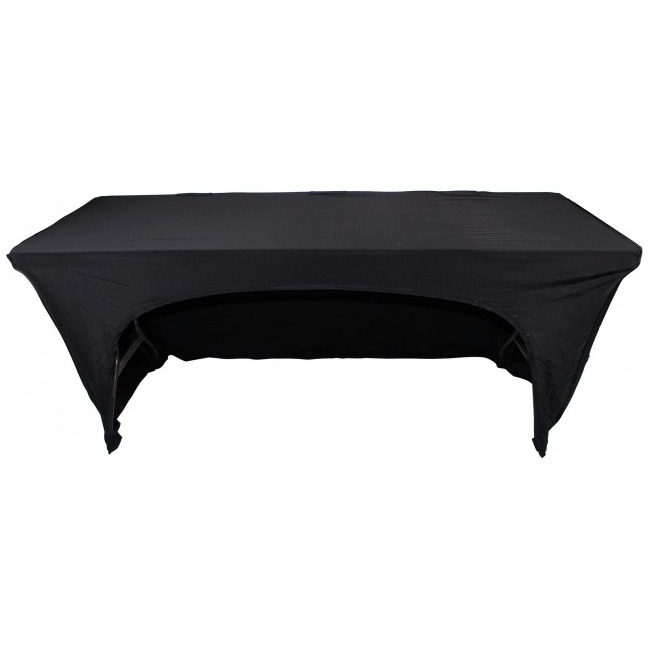 ProX X-ST6BL 6 Ft. Open Back Spandex Table Cover Scrim - Black - view 4