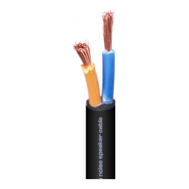PRO X 100 Ft - 500 Ft 12 AWG 2 Conductor Hybrid Passive Speaker Wire Bulk Cable Spool Black
