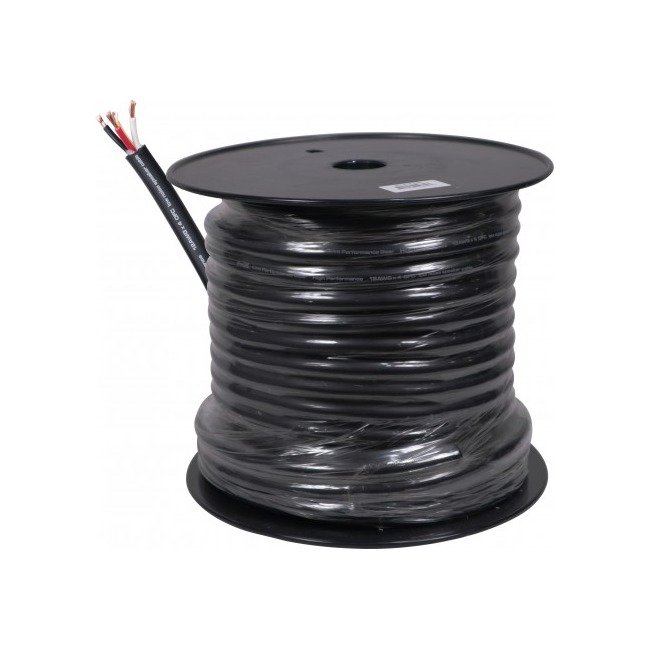 ProX 100 Ft - 500 Ft 12 AWG 4 Conductor Hybrid Passive Speaker Wire Bulk Cable Spool Black - view 2