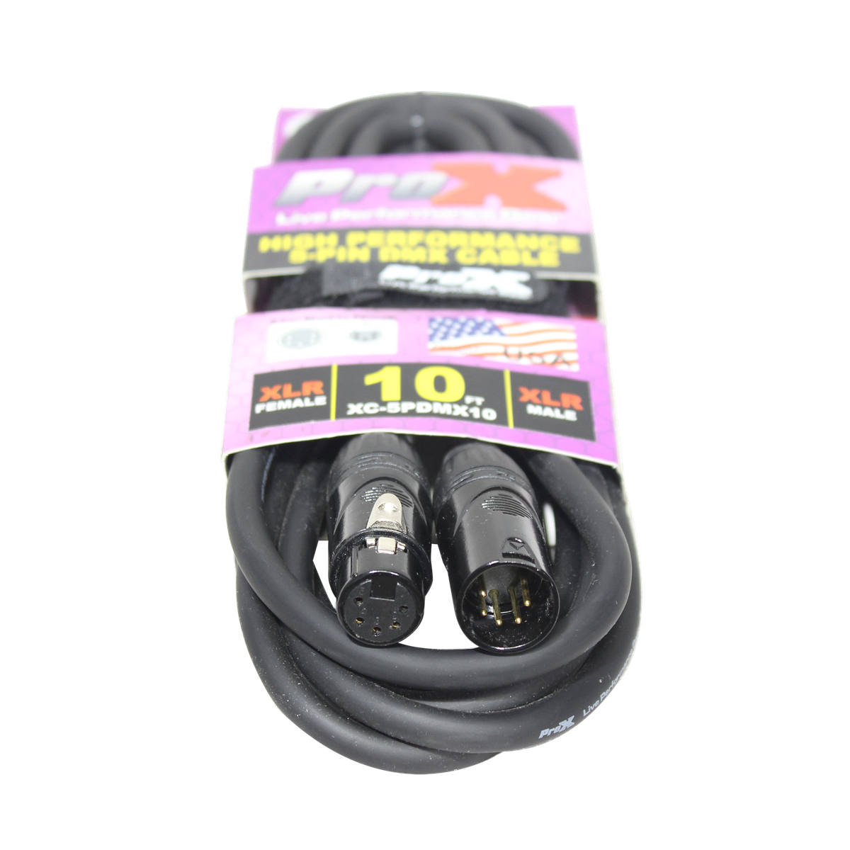 ProX XC-5PDMX10 10 Ft. DMX XLR5-M to XLR5-F High Performance 5-PIN Data Cable - view 2