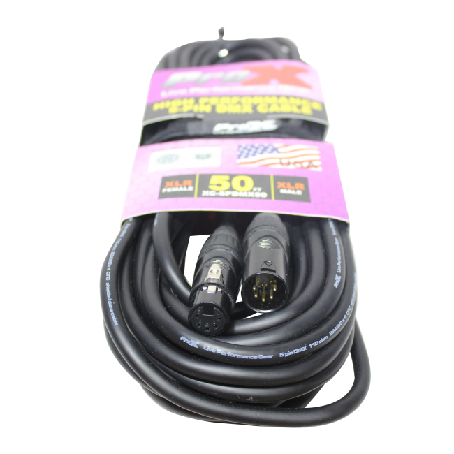 ProX 50 Ft - 100 Ft DMX XLR5-M to XLR5-F High Performance 5-PIN Data Cable - view 2
