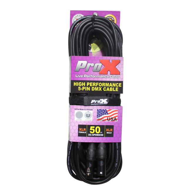 ProX 50 Ft - 100 Ft DMX XLR5-M to XLR5-F High Performance 5-PIN Data Cable - view 3
