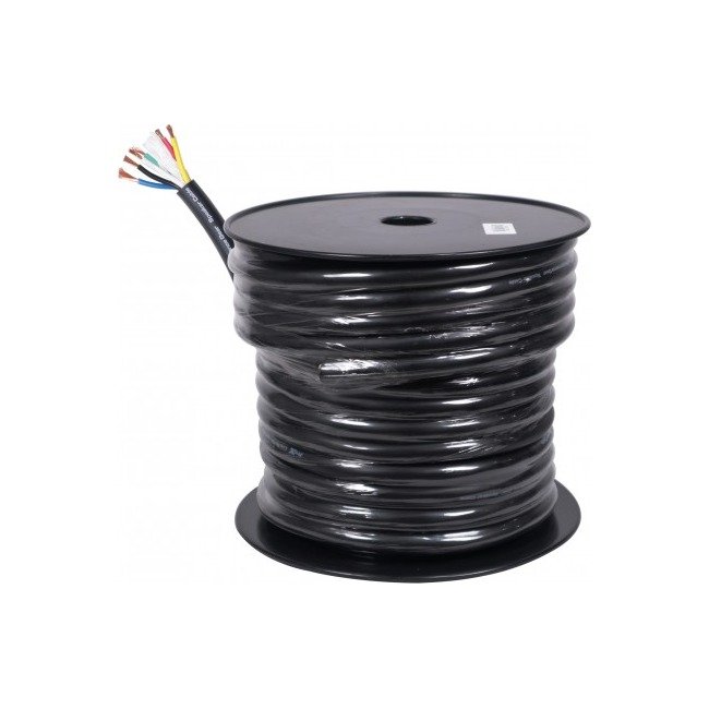 ProX 100 Ft - 500 Ft 12 AWG 6 Conductor Hybrid Passive Speaker Wire Bulk Cable Spool Black - view 2