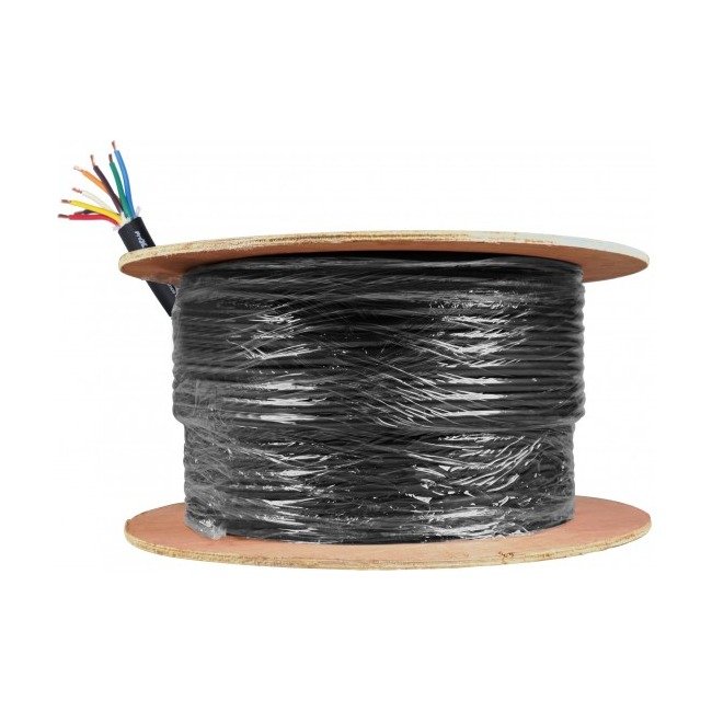 ProX XC-812-500 500 Ft. 12 AWG 8 Conductor Hybrid Passive Speaker Wire Bulk Cable Spool Black - view 2