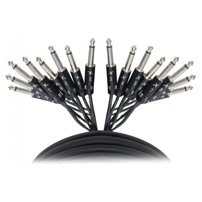 ProX XC-8PP10 10 Ft. Unbalanced 8-Ch. 1/4" TS to 1/4" TS Mono Male Snake product image