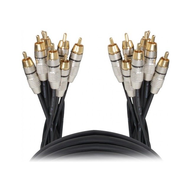 PRO X XC-8RCA10 10' FT Premium 8 Channel Snake 8x RCA Male to 8x RCA Male Cable