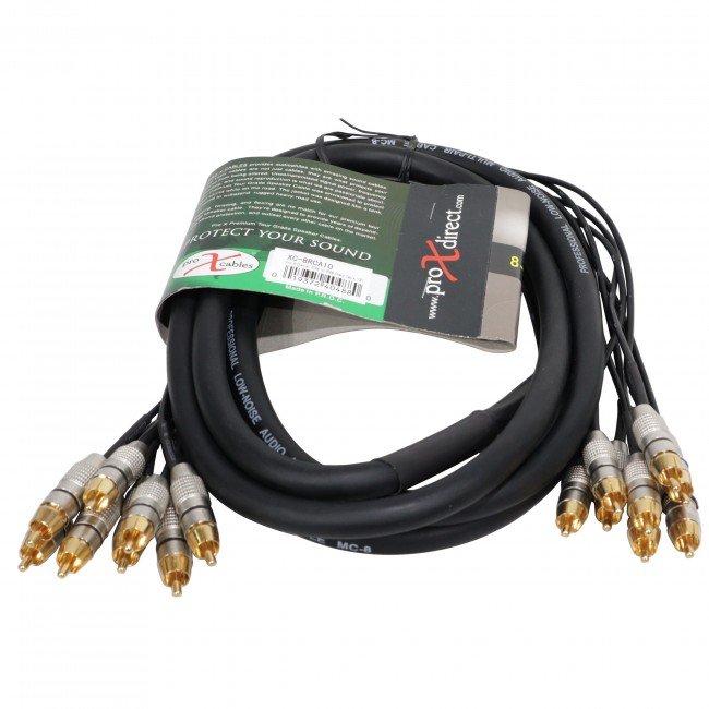 ProX XC-8RCA10 10' FT Premium 8 Channel Snake 8x RCA Male to 8x RCA Male Cable - view 4