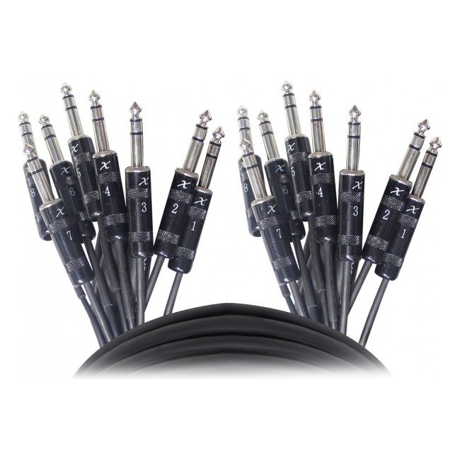 PRO X XC-8TRS10 10 Ft. 8-Channel TRS-M to TRS-M Balanced Snake Cable
