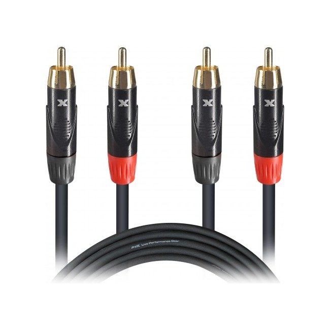 PRO X XC-DRCA10 10 Ft. High Performance RCA Male to RCA Male Balanced Audio Cable