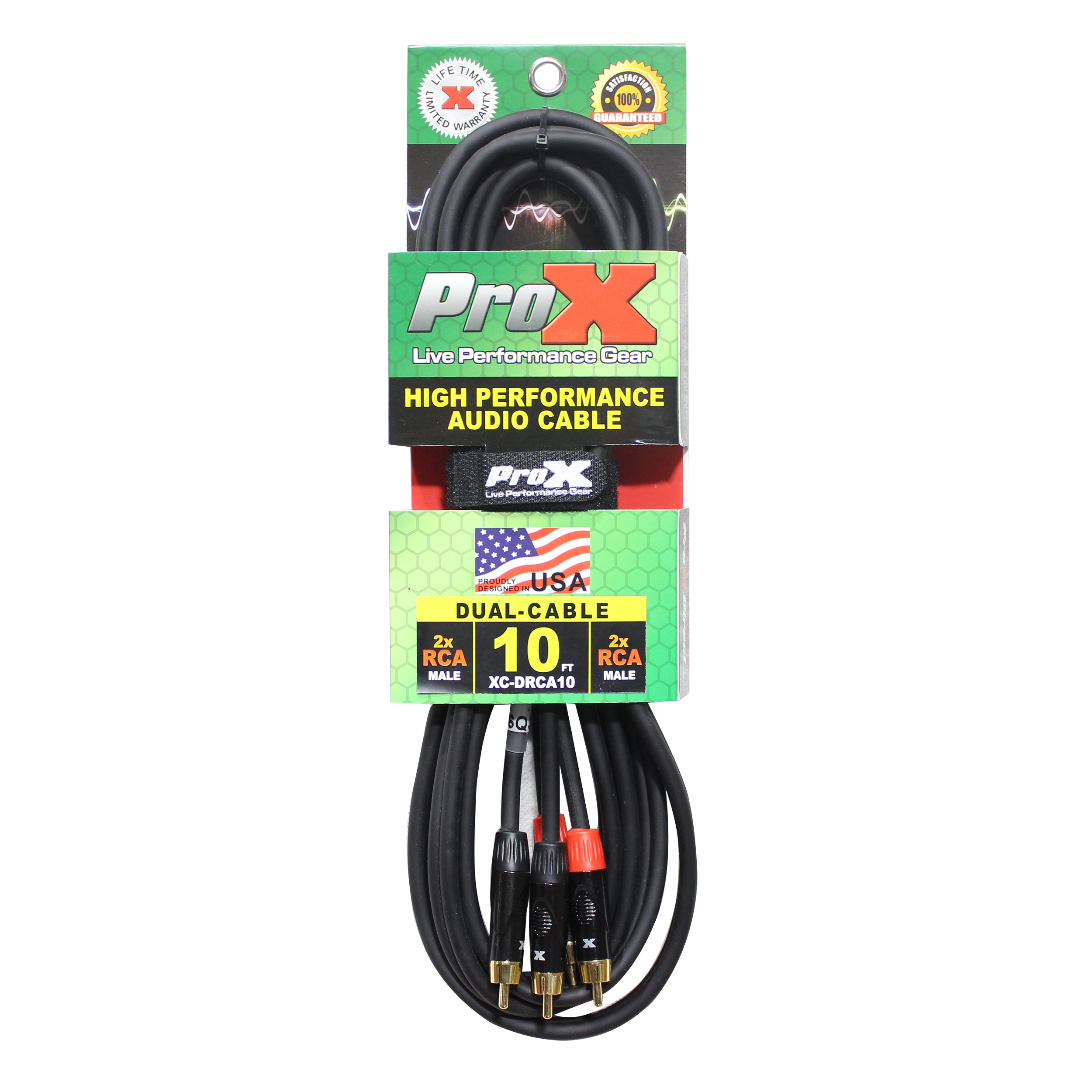 ProX XC-DRCA10 10 Ft. High Performance RCA Male to RCA Male Balanced Audio Cable - view 2