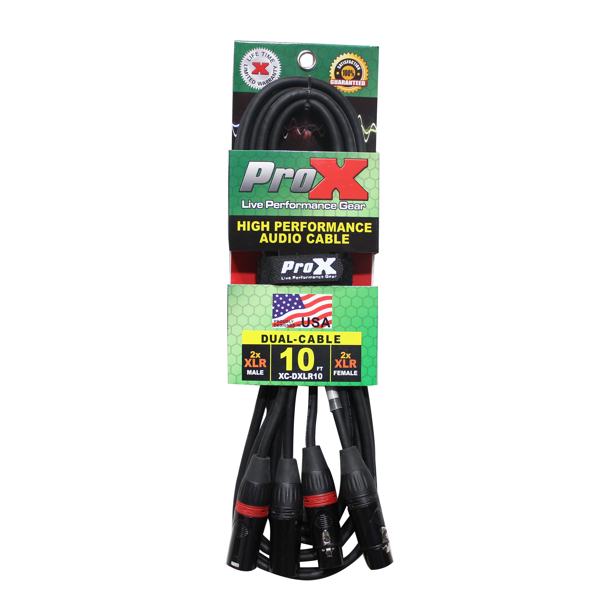 ProX 10 Ft. Balanced Dual XLR M to Dual XLR F High Performance Audio Cable - view 3