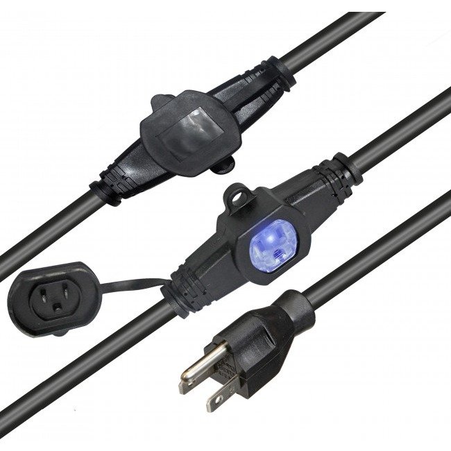 PRO X XC-MEP14-529MK2 52' Ft. Male NEMA 120VAC to 9-Outet Female Edison 14/3AWG Power Extension Cable