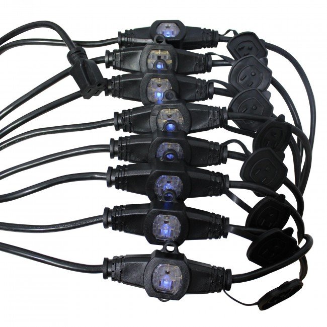 ProX XC-MEP14-529MK2 52' Ft. Male NEMA 120VAC to 9-Outet Female Edison 14/3AWG Power Extension Cable - view 2