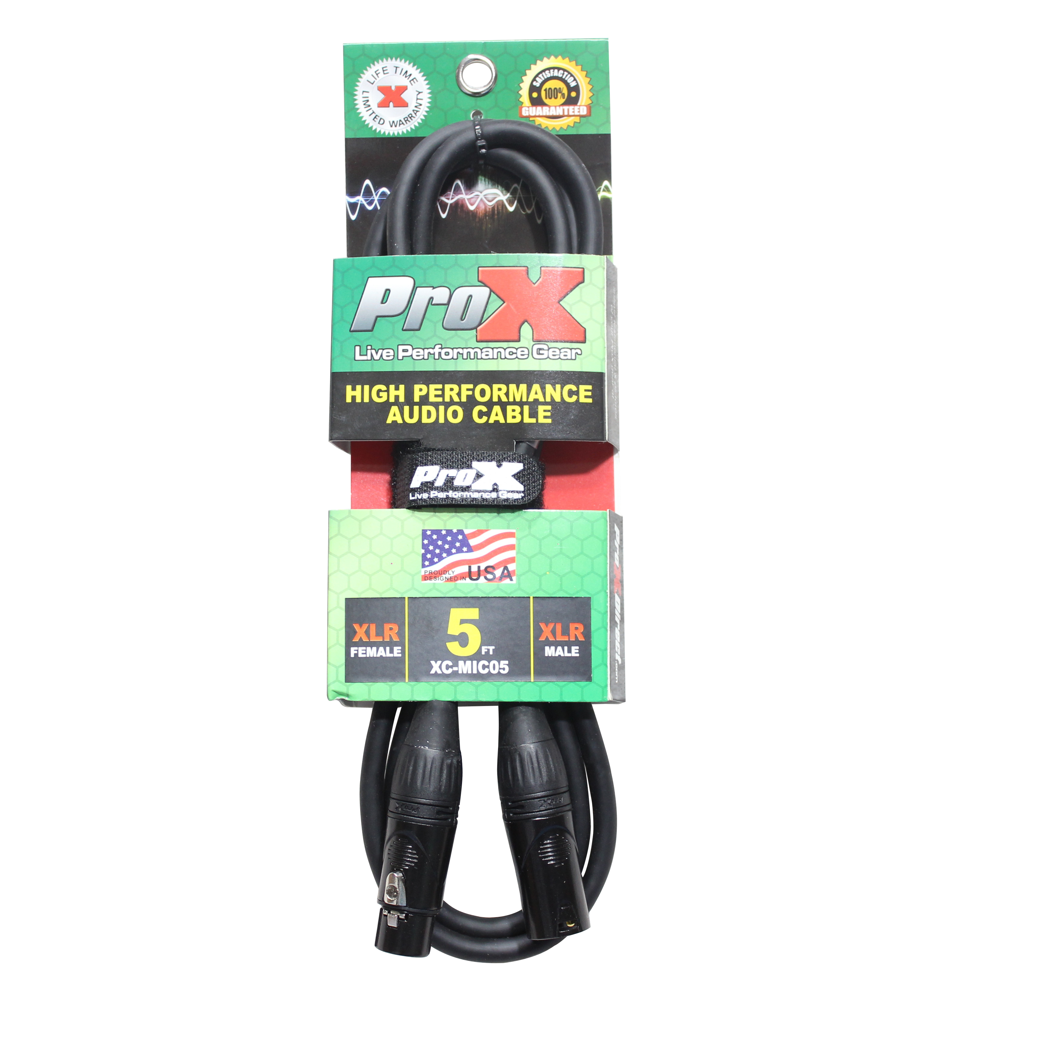 ProX 5 Ft. - 25 Ft. Balanced XLR F to XLR M High Performance Microphone Cable - view 2