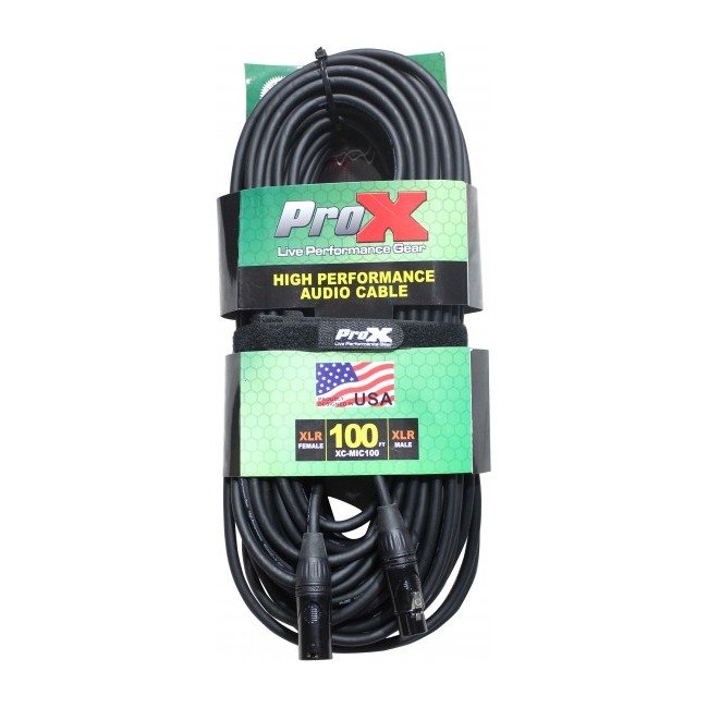 ProX XC-MIC100 100 Ft. Balanced XLR-F to XLR-M High Performance Microphone Cable - view 2