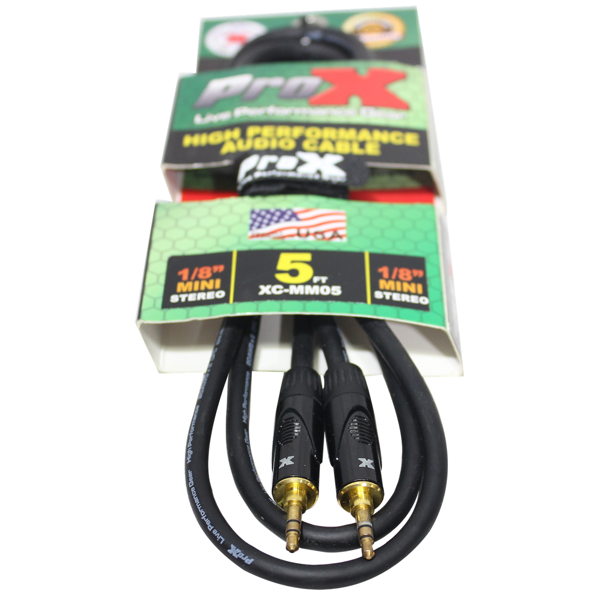 ProX XC-MM05 5 Ft. Balanced TRS-M Mini 1/8" to TRS-M Mini 1/8" High-Performance Audio Cable - view 2