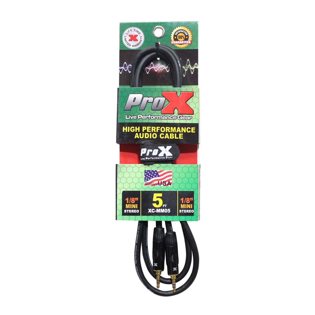 ProX XC-MM05 5 Ft. Balanced TRS-M Mini 1/8" to TRS-M Mini 1/8" High-Performance Audio Cable - view 3