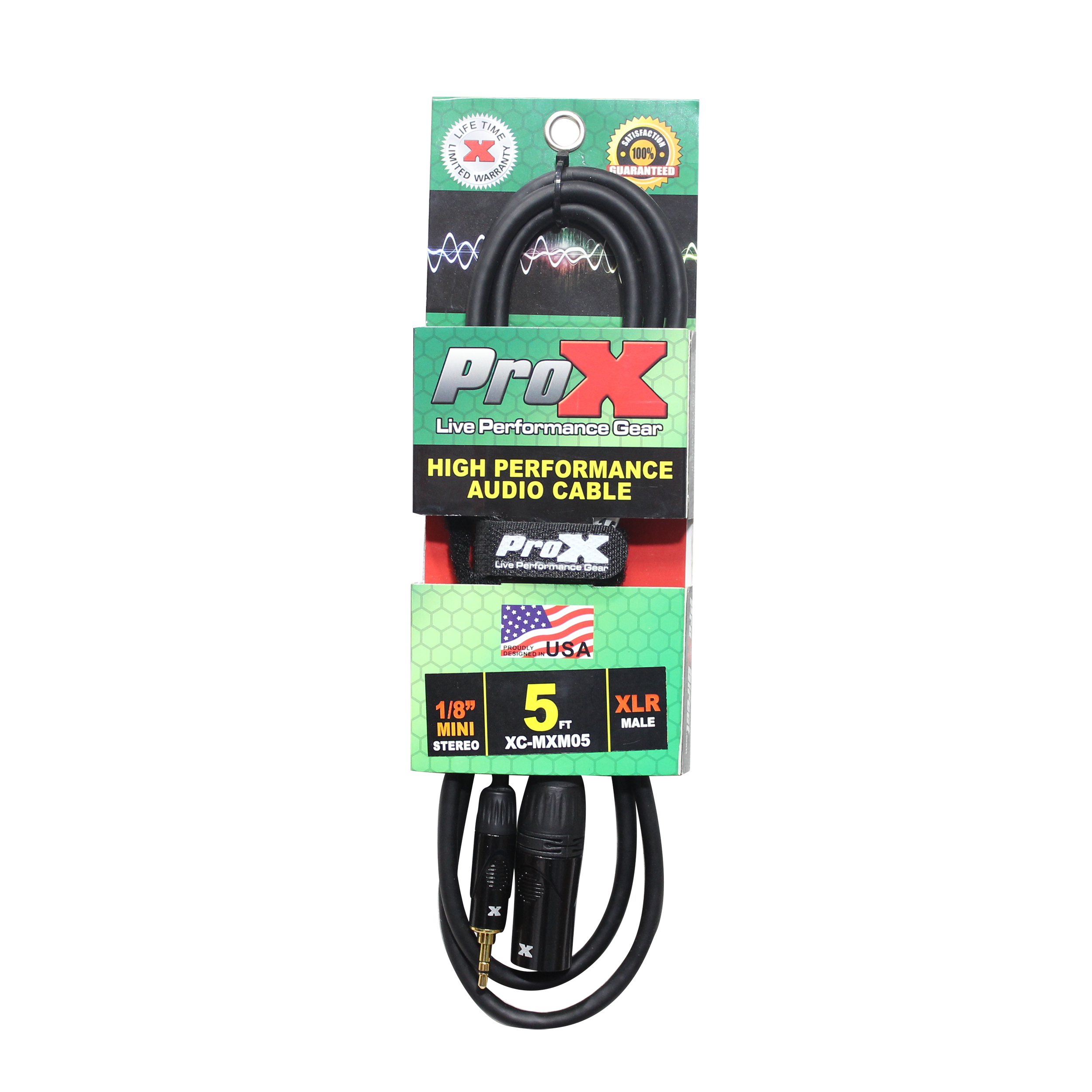 ProX XC-MXM05 5 Ft. UnBalanced Audio Cable 1/8" (3.5mm) TRS Mini to XLR M - view 2