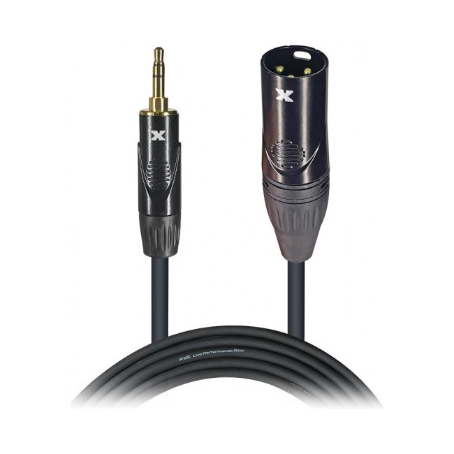 PRO X XC-MXM10 10 Ft. - 25 Ft. Unbalanced 1/8" (3.5mm) TRS M Mini to XLR3 M High Performance Audio Cable