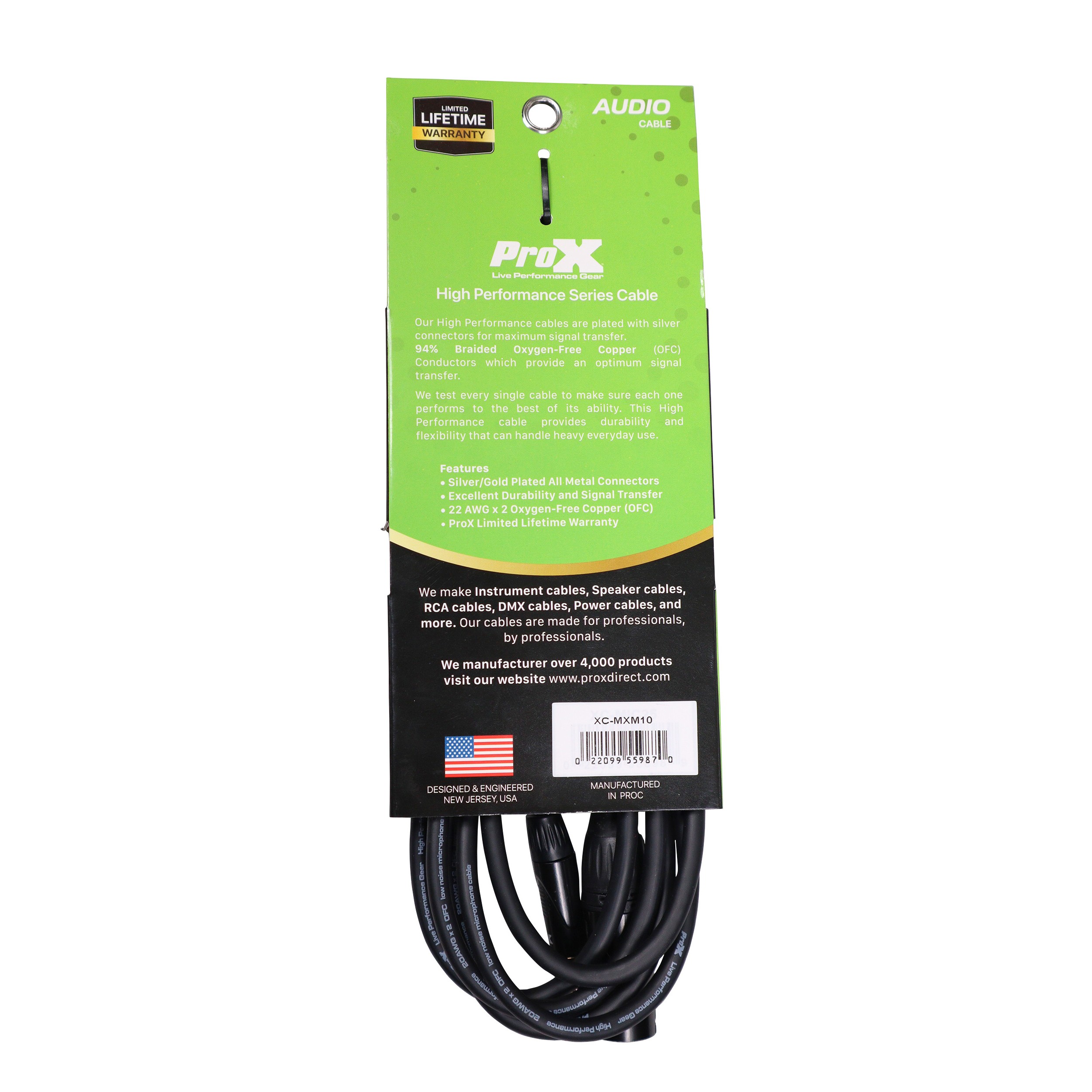 ProX XC-MXM10 10 Ft. - 25 Ft. Unbalanced 1/8" (3.5mm) TRS M Mini to XLR3 M High Performance Audio Cable - view 3