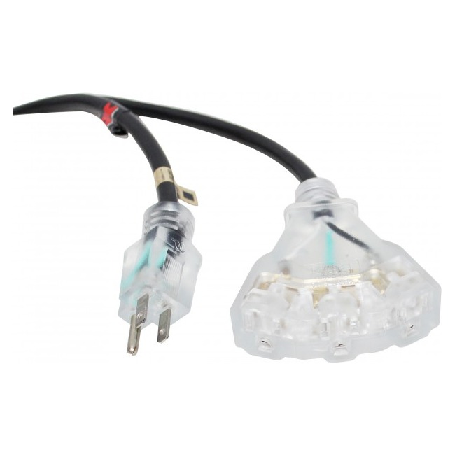 PRO X XC-P143-50 50' Ft. 120VAC NEMA 15 Male to 3 Outlet Female Power-Extension Cord 14 AWG