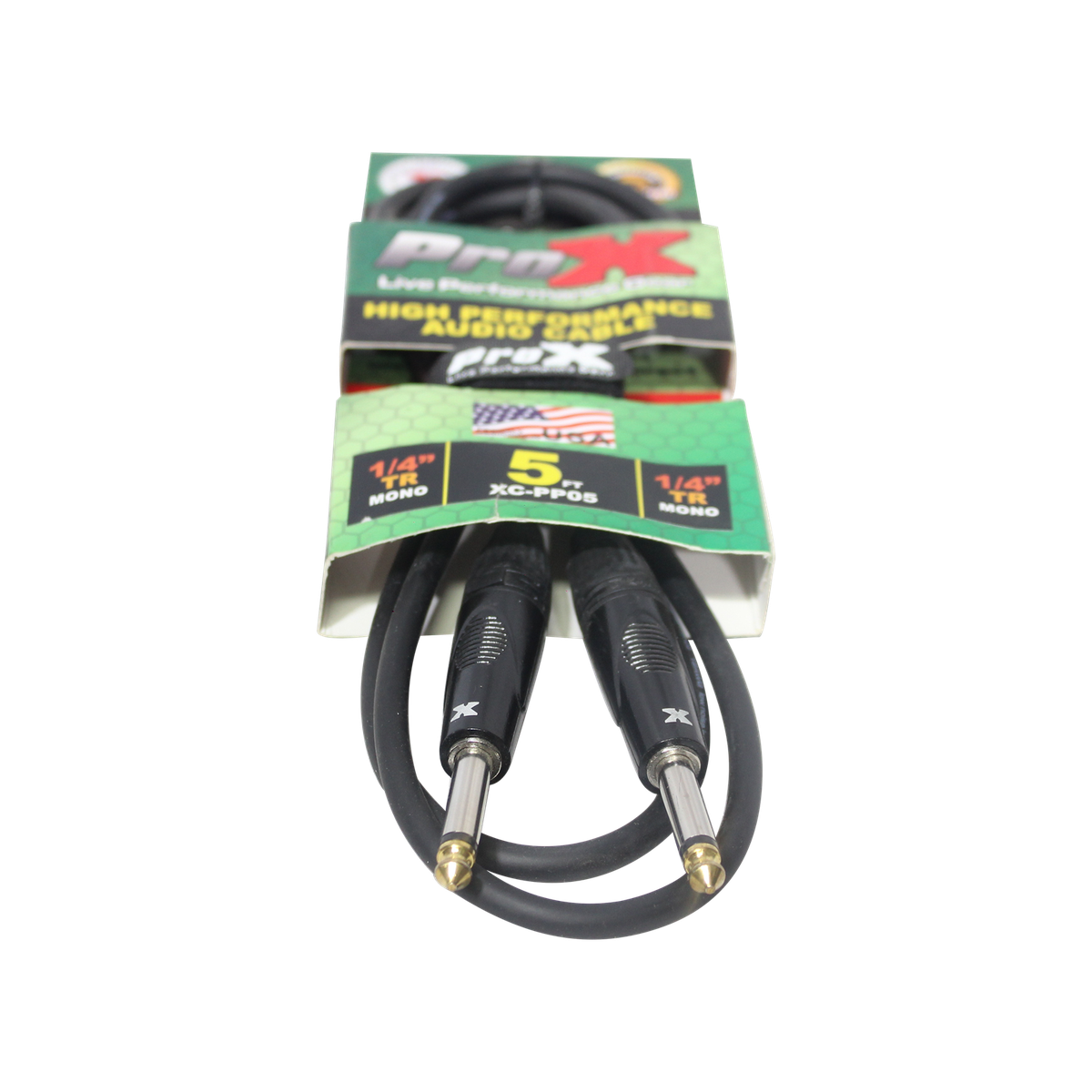 ProX XC-PP05 5' Ft. Unbalanced 1/4" TS-M to 1/4" TS-M High Performance Pro Audio Instrument Guitar Cable - view 2