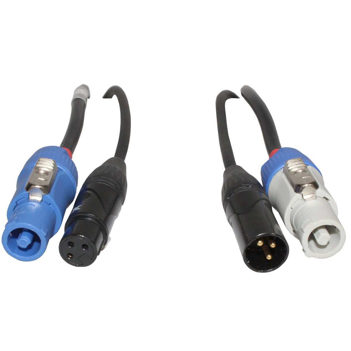 ProX XC-PWC14-DMX03 3' Ft Dual 14AWG Powerkon to Dual DMX Combo Link Jumper Cable - view 2