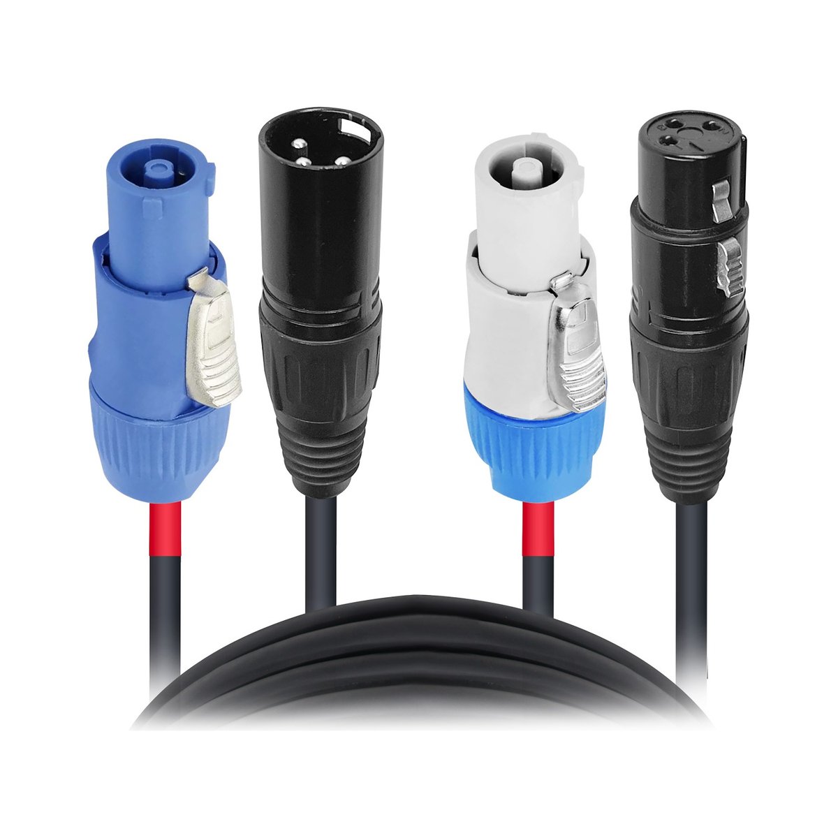PRO X XC-PWC14-XLR03 3' Ft Dual 14AWG Powerkon to Dual XLR Combo Link Jumper Cable