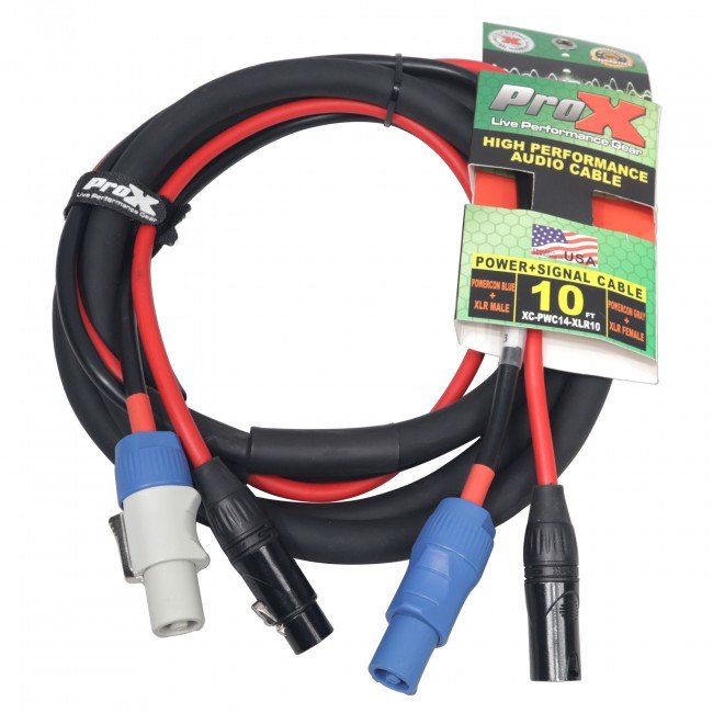 ProX XC-PWC14-XLR10 10' Ft Dual 14AWG Powerkon to Dual XLR Combo Link Jumper Cable - view 4