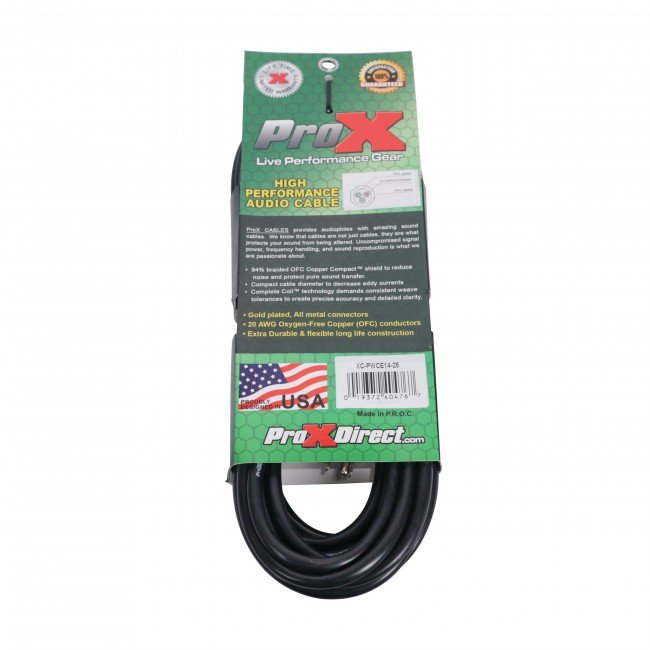 ProX XC-PWCE14-25 25 Ft. 14 AWG High Performance Power Cord NEMA 5-15 Edison to Blue Male Power Connection compatible devices - view 3
