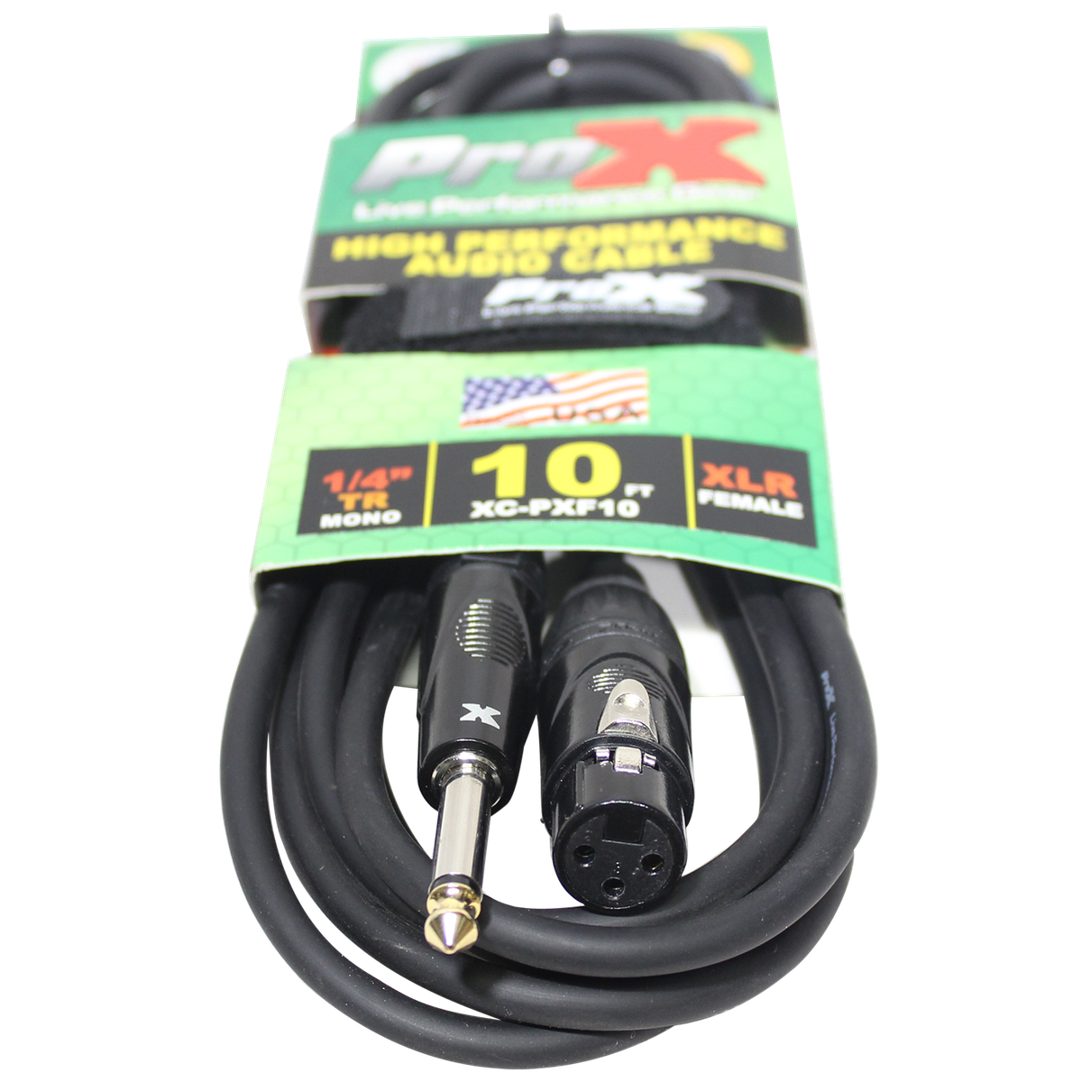 ProX XC-PXF10 10 Ft. Unbalanced 1/4" TS to XLR3-F High Performance Audio Cable - view 2