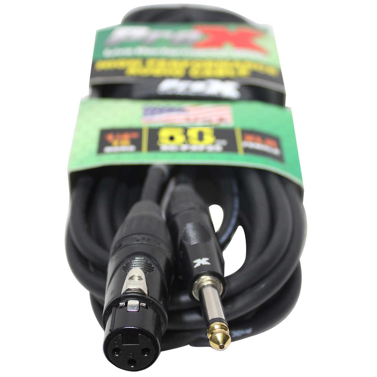 ProX XC-PXF50 50 Ft. Unbalanced 1/4" TS to XLR-F High Performance Audio Cable - view 2