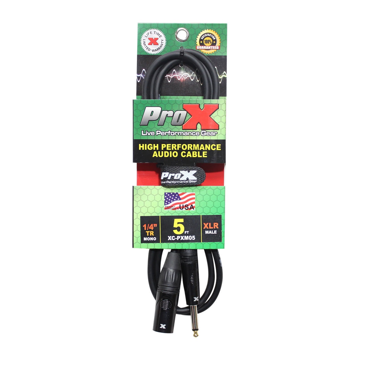 ProX XC-PXM05 5 Ft. Unbalanced 1/4" TS to XLR3-M High Performance Audio Cable - view 3