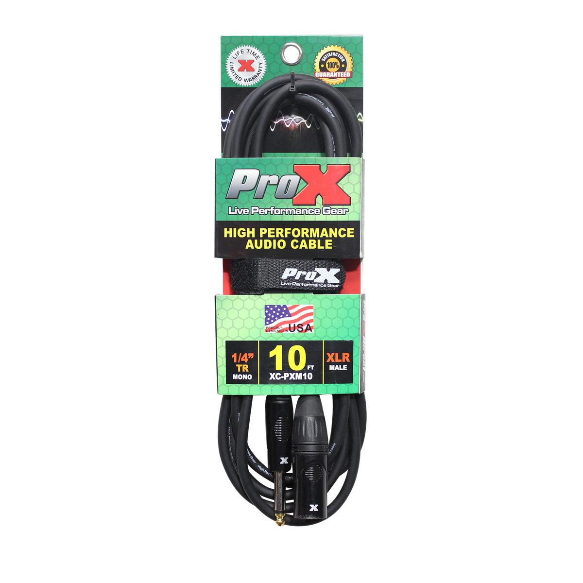 ProX XC-PXM10 10 Ft. Unbalanced 1/4" TS-M to XLR3-M High Performance Audio Cable - view 3