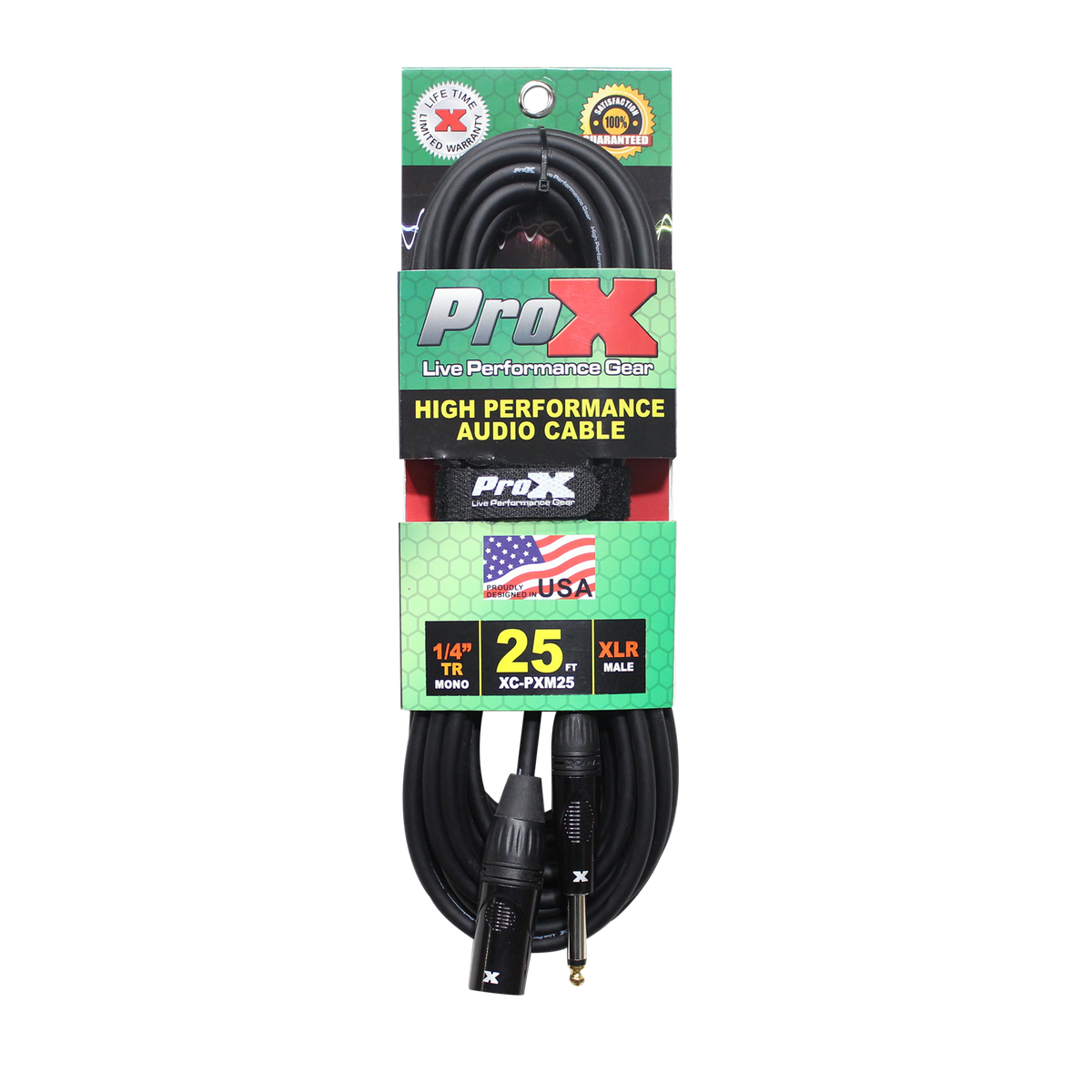 ProX XC-PXM25 25 Ft. Unbalanced 1/4" TS to XLR3-M High Performance Audio Cable - view 2