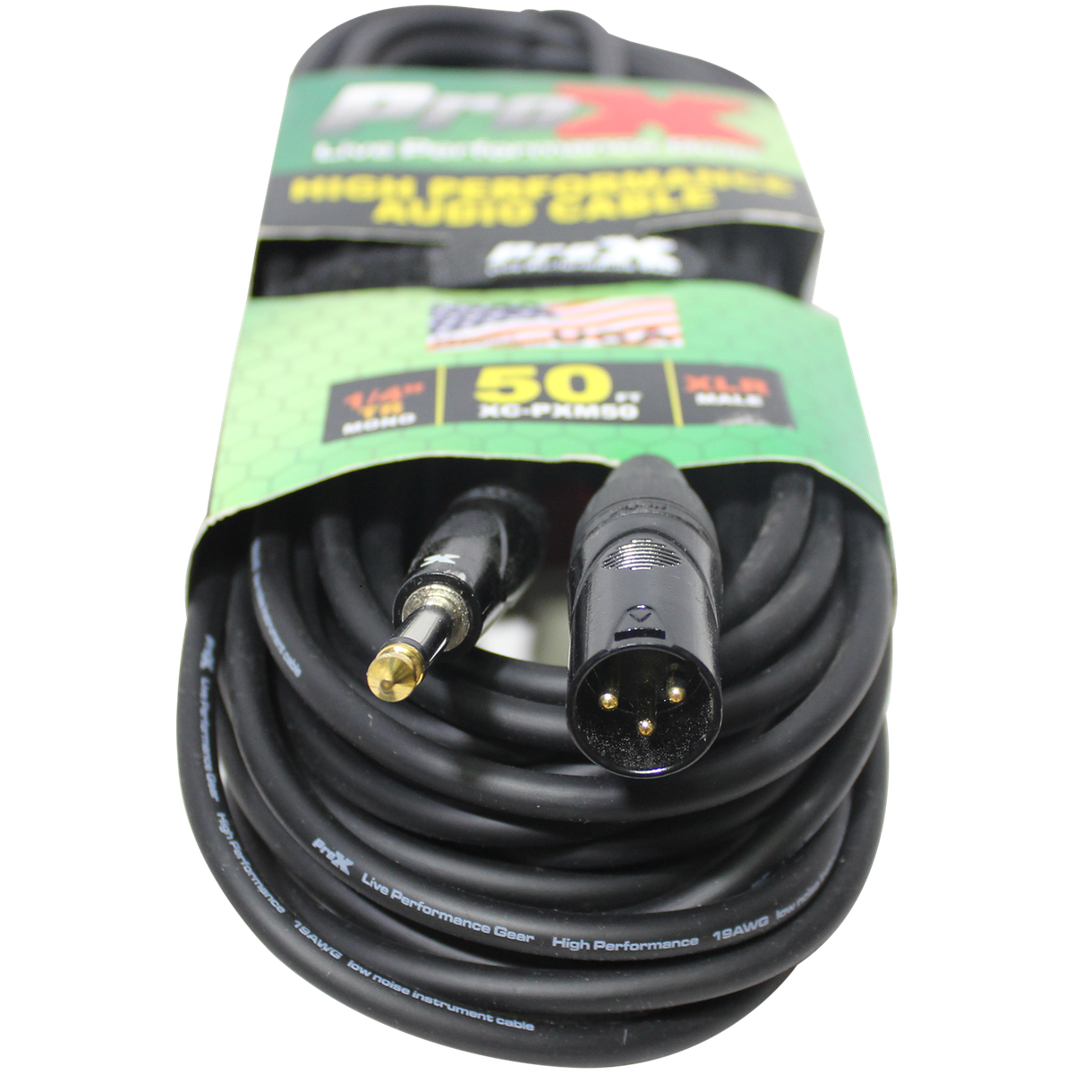 ProX XC-PXM50 50 Ft. Unbalanced 1/4" TS-M to XLR3-M High Performance Audio Cable - view 2