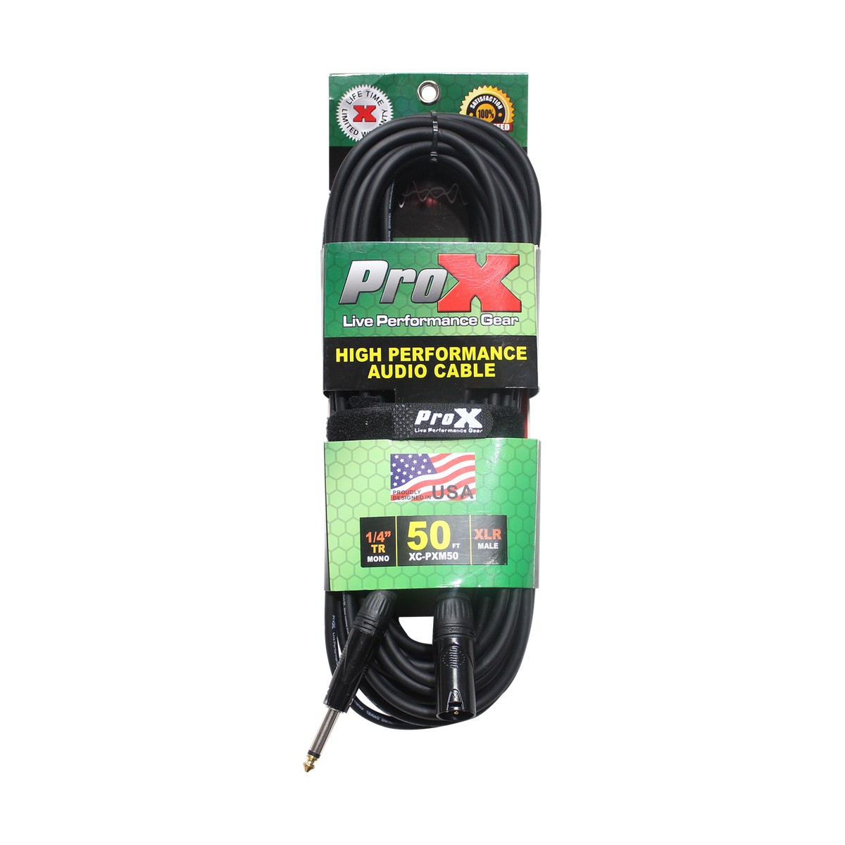 ProX XC-PXM50 50 Ft. Unbalanced 1/4" TS-M to XLR3-M High Performance Audio Cable - view 3