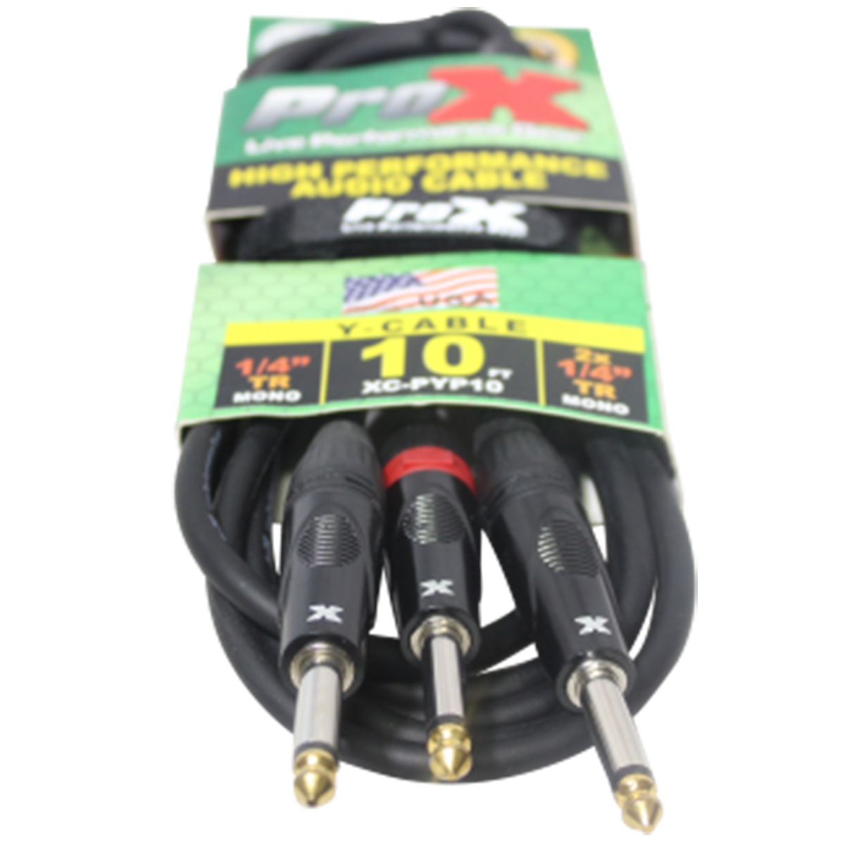 ProX XC-PYP10 10 Ft. 1/4" TS-M to Dual 1/4" TS-M High Performance Audio Cable - view 2