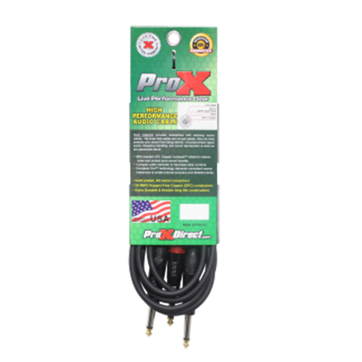 ProX XC-PYP10 10 Ft. 1/4" TS-M to Dual 1/4" TS-M High Performance Audio Cable - view 3