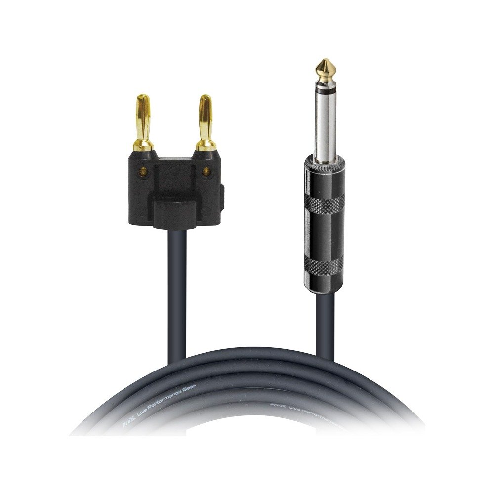 PRO X XC-QB25 25 Ft.1/4" TS-M to Banana High Performance Speaker Cable 12-AWG