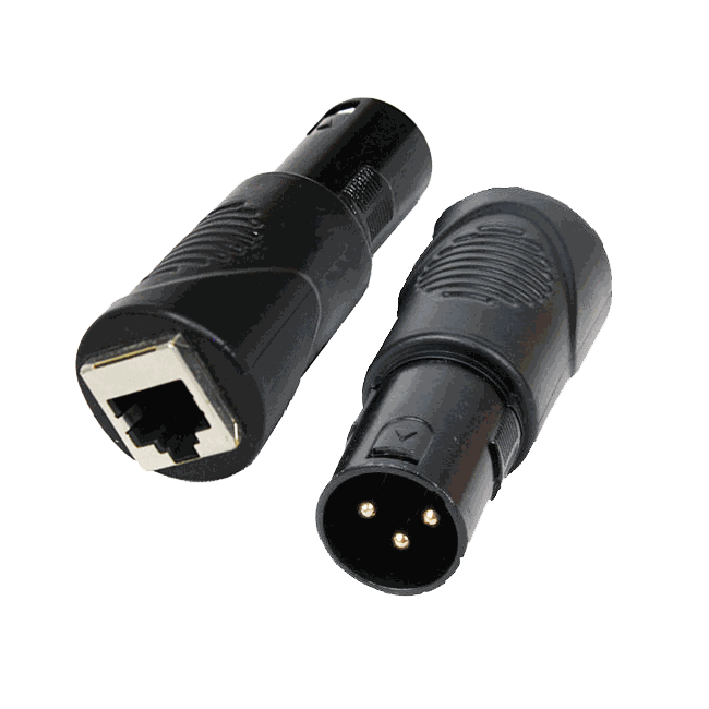 PRO X XC-RJ45XM3 Cat 5/6 RJ45 to 3 Pin Male DMX Connector/Adapter