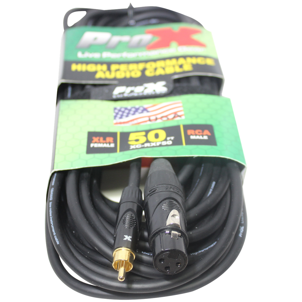 ProX XC-RXF50 50 Ft. Unbalanced RCA to XLR3-F High Performance Audio Cable - view 2