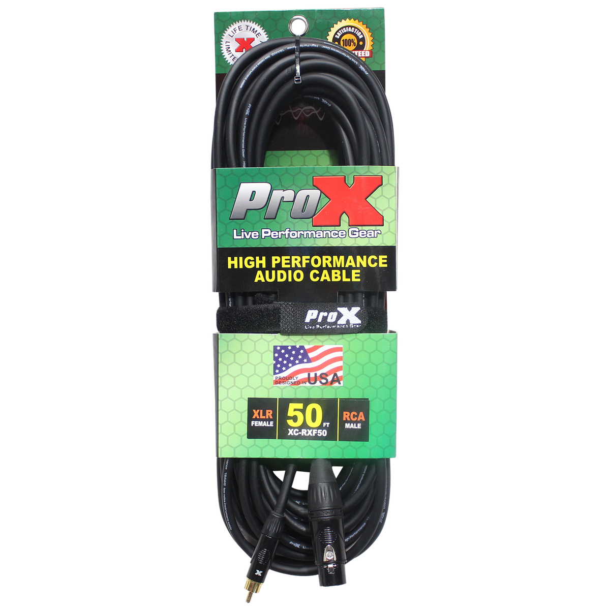 ProX XC-RXF50 50 Ft. Unbalanced RCA to XLR3-F High Performance Audio Cable - view 3
