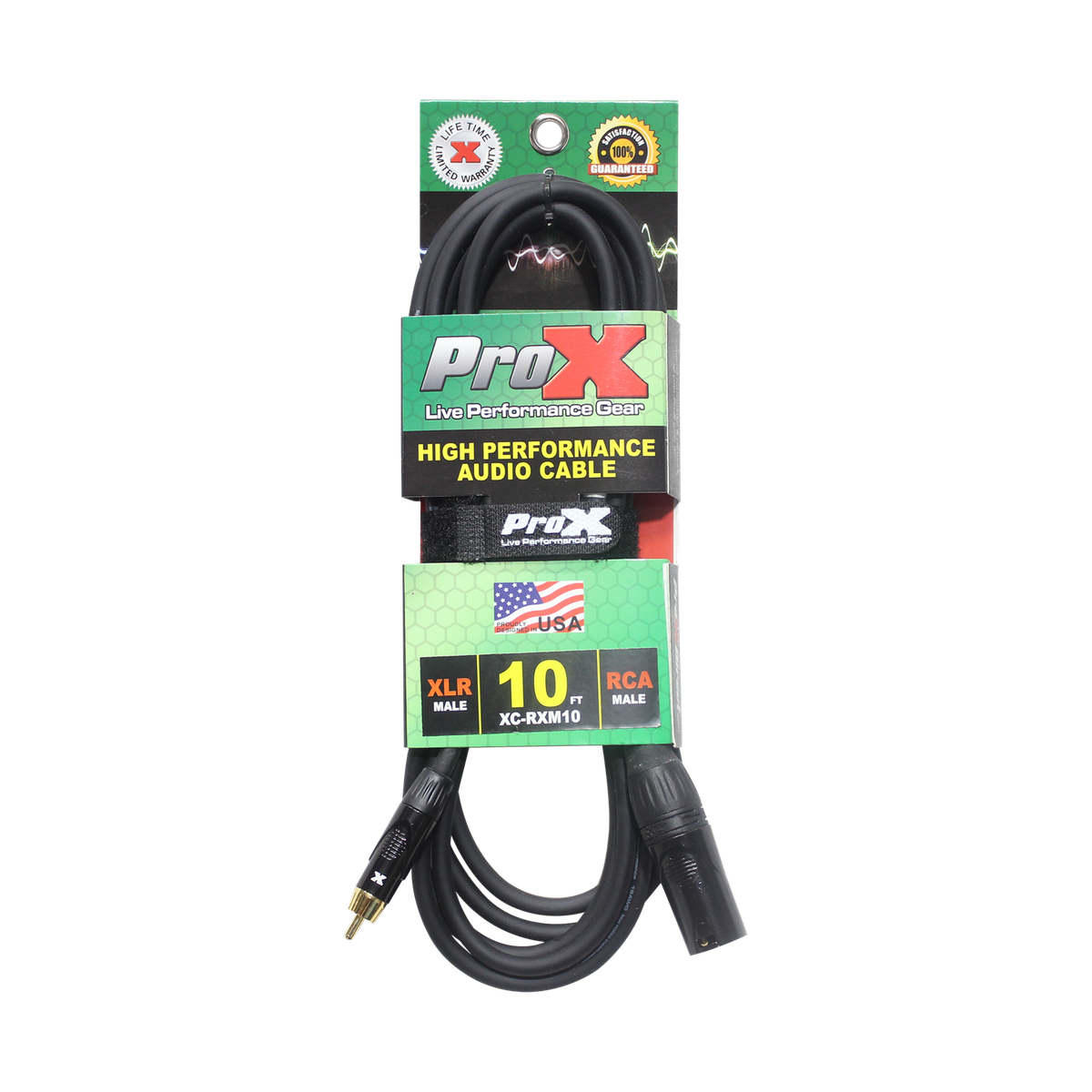 ProX XC-RXM10 10' Ft. High Performance XLR Male to RCA Male Unbalanced Audio Cable - view 3