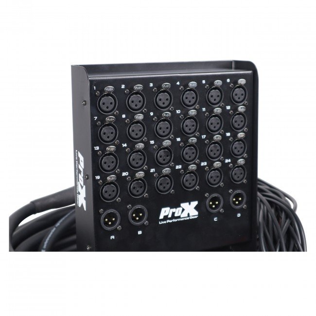 ProX XC-SB244XLR150 150 Ft. XLR Stage Recording Extension Box Snake 24 XLR-F Send Inputs 4 XLR-M Effects Return - view 4