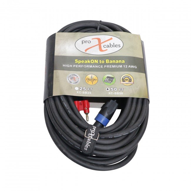ProX 50 Ft - 100 Ft 12 AWG Speak Twist to Banana High Performance Speaker Cable - view 2
