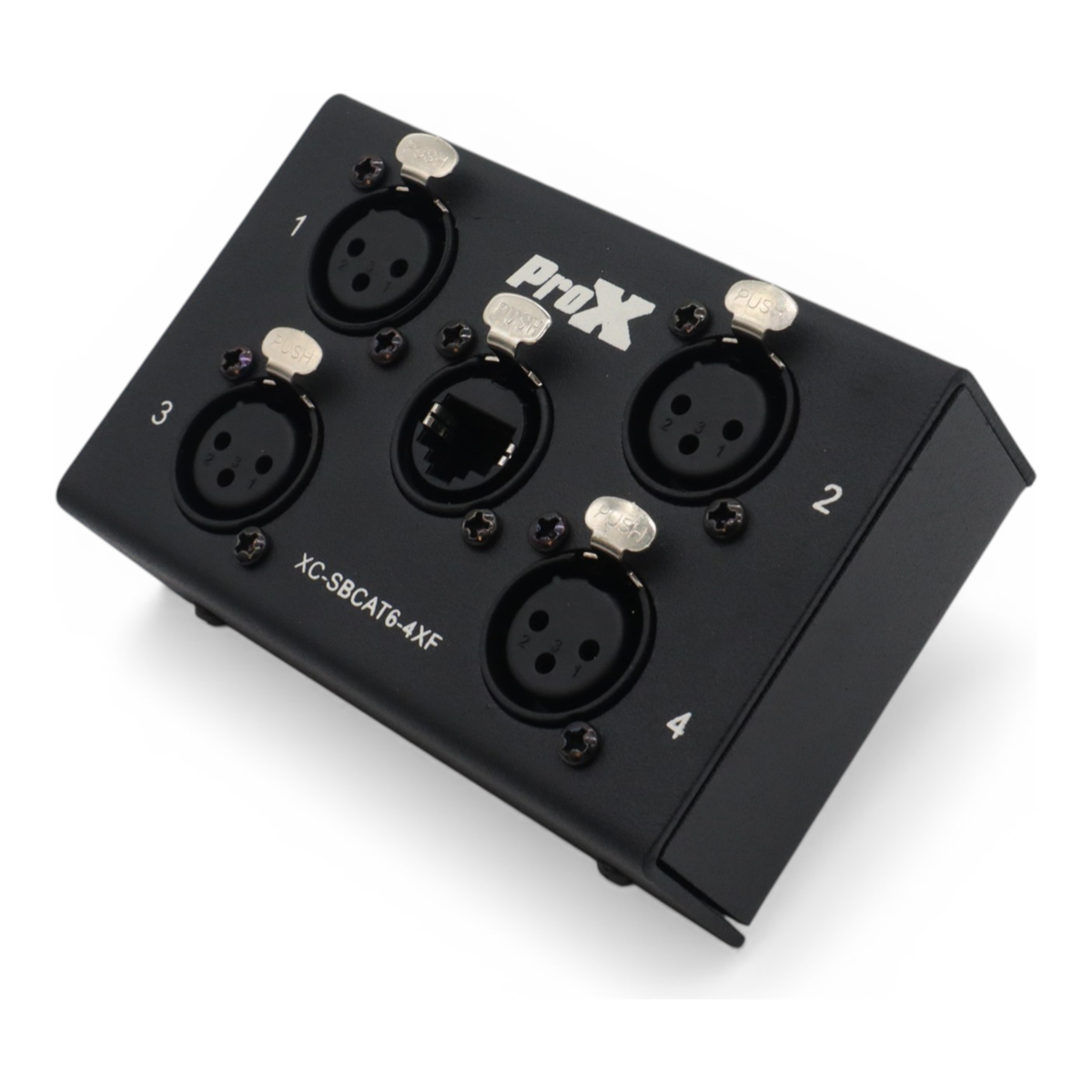 PRO X XC-SBCAT6-4XF 4 Channel XLR-F CAT6 Audio/DMX Portable Snake Box