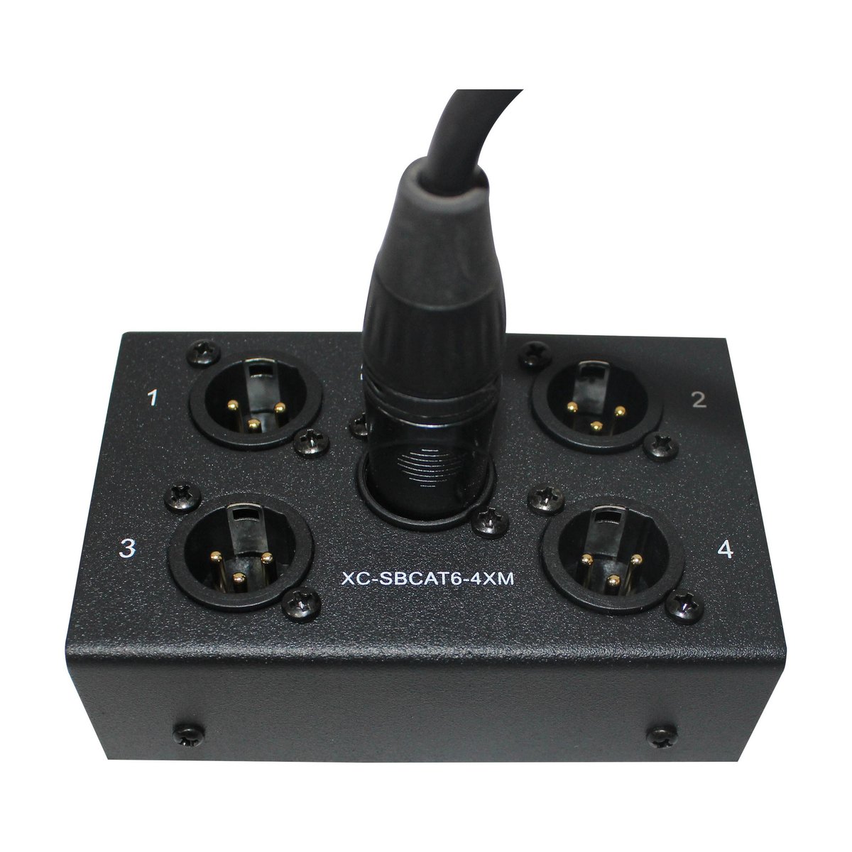 PRO X XC-SBCAT6-4XM 4 Channel XLR-M CAT6 Audio/DMX Portable Snake Box